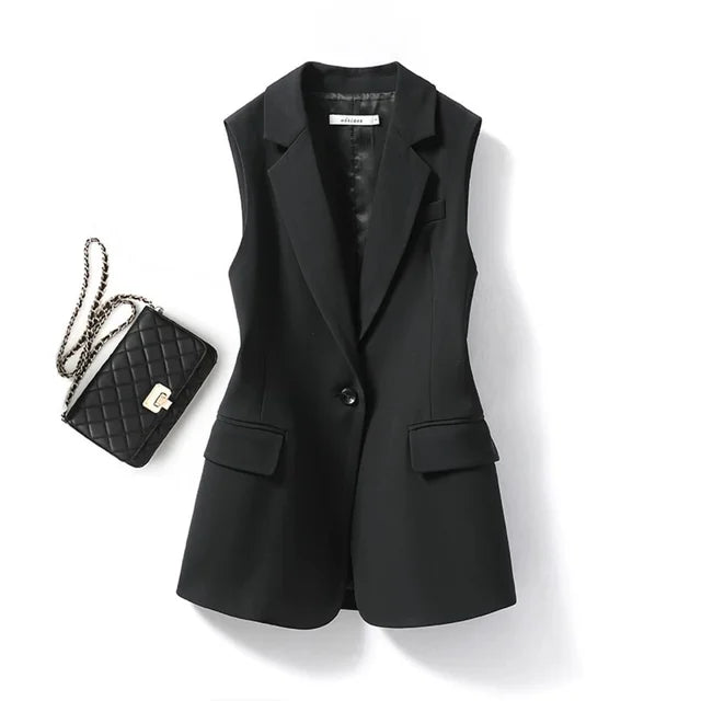 Levoire | Classique Sans Manches Blazer Dress Avec Col Réversible Noir (Encore 6 en stock)