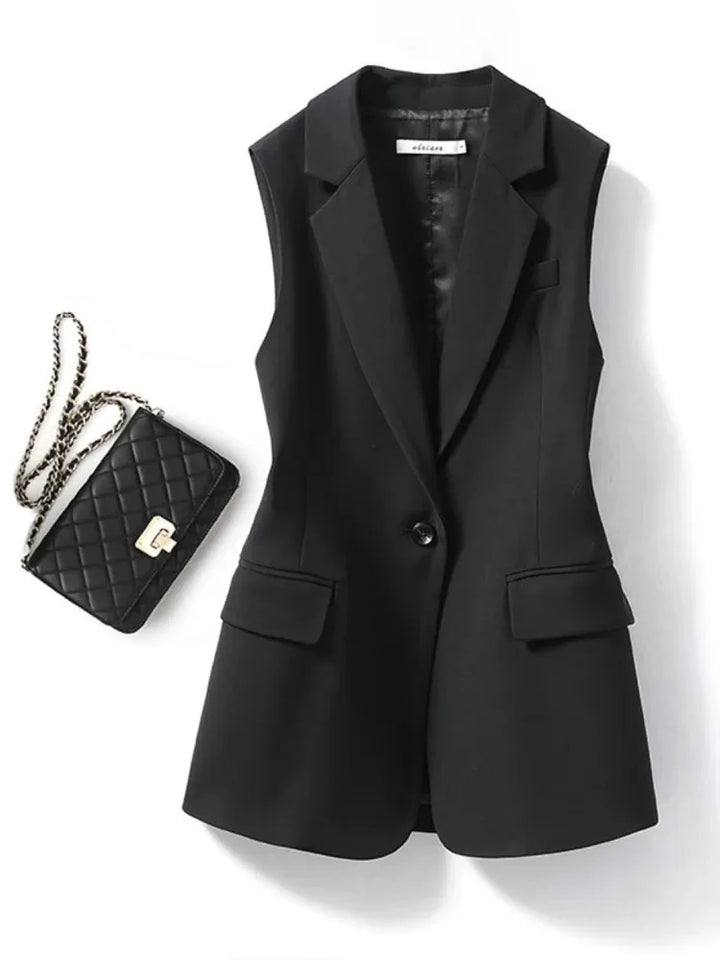 Levoire | Classique Sans Manches Blazer Dress Avec Col Réversible