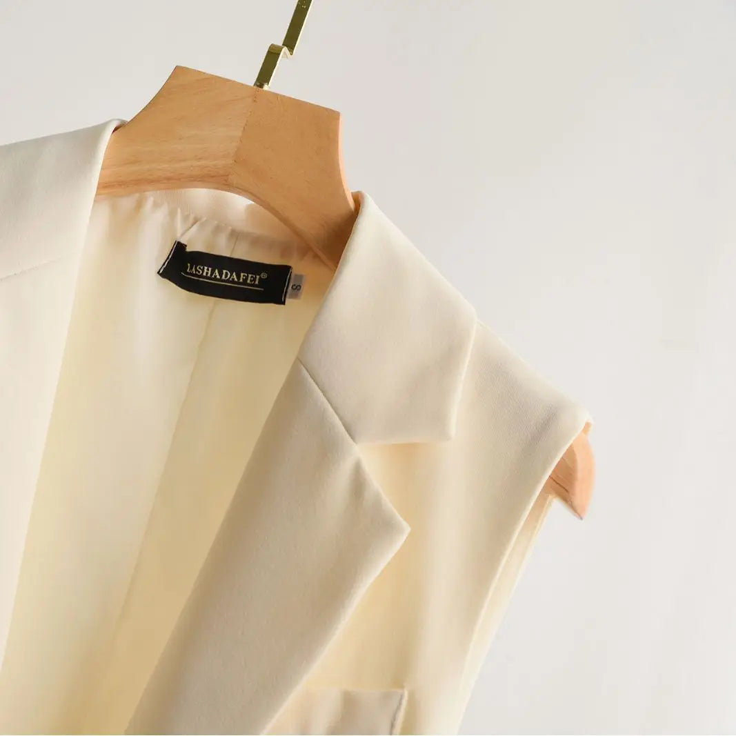 Levoire | Classique Sans Manches Blazer Dress Avec Col Réversible