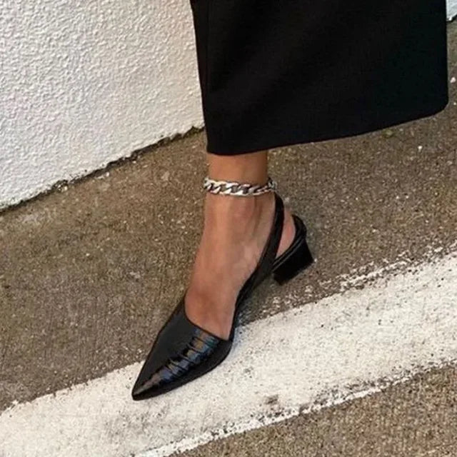 Levoire | Pompes Style Croco Instant Élégance Noir