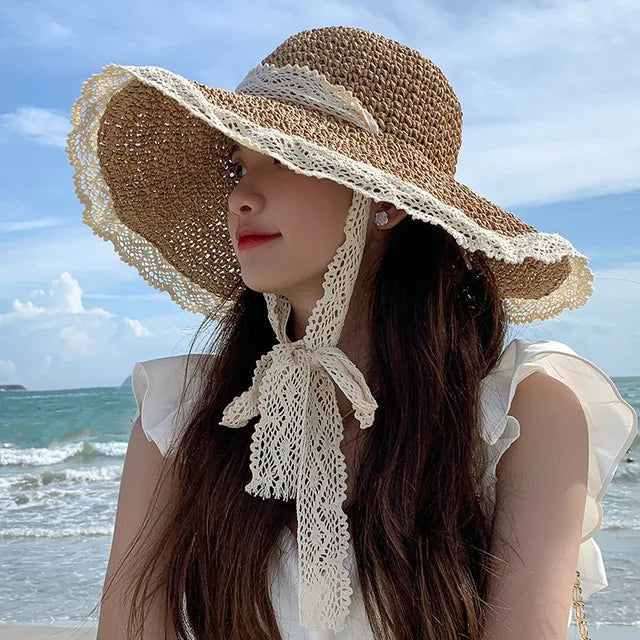 Levoire | Chapeau de Plage avec Style Élégant et Protection Solaire pour Femmes Kaki 54-58cm