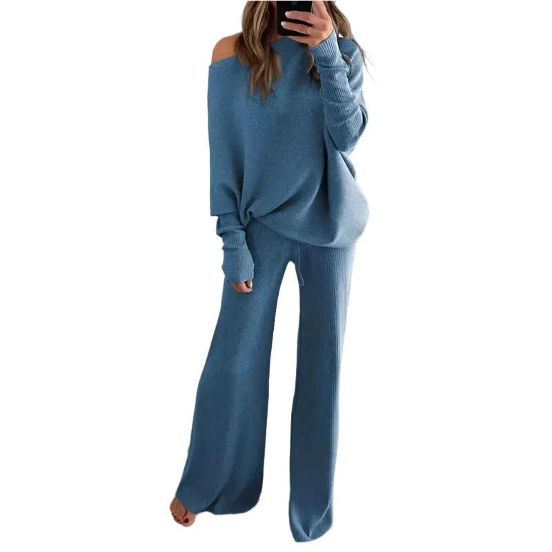 Levoire | Pull À Manches Longues Pour Femmes Et Pantalon Ensemble Deux Pièces Tenue Élégante Et Confortable