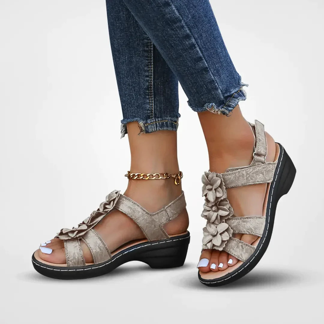 Levoire | Sandales Orthopédiques Avec Motif Floral Pour Femmes