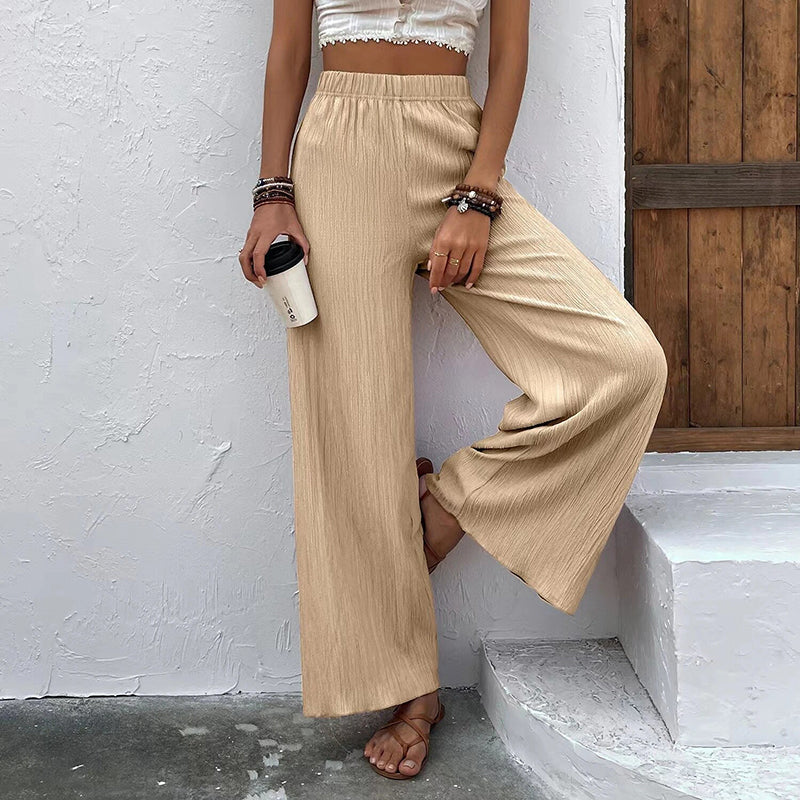 Levoire | Pantalon D'Été Élégant Et Léger Pour Femmes Avec Jambe Évasée Khaki