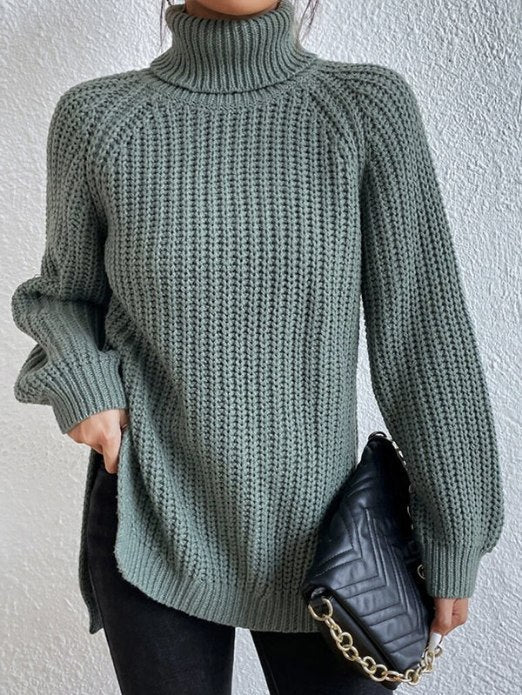 Alessandra™ - Pull à col roulé pour femmes Vert