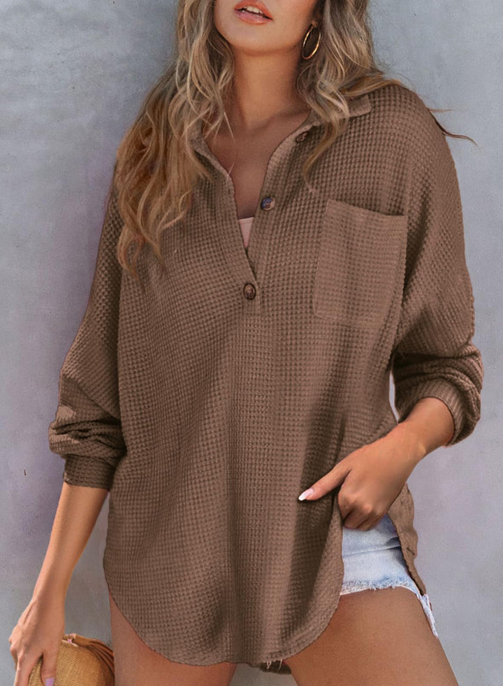 Levoire | Blazer à col V ouvert Café