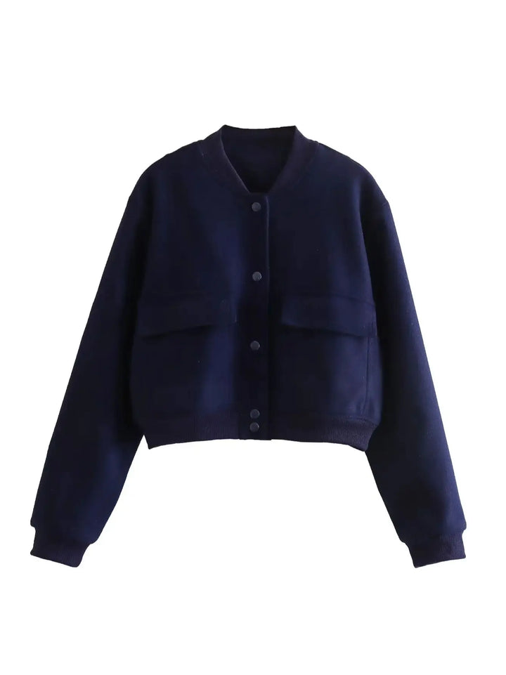 Levoire | Veste Bomber Ajustée Bleu marine