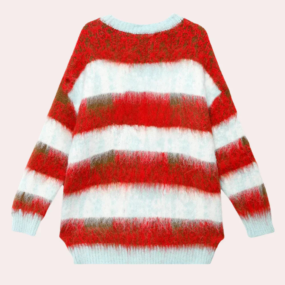 Levoire | Pull De Noël Rayé Pour Femmes