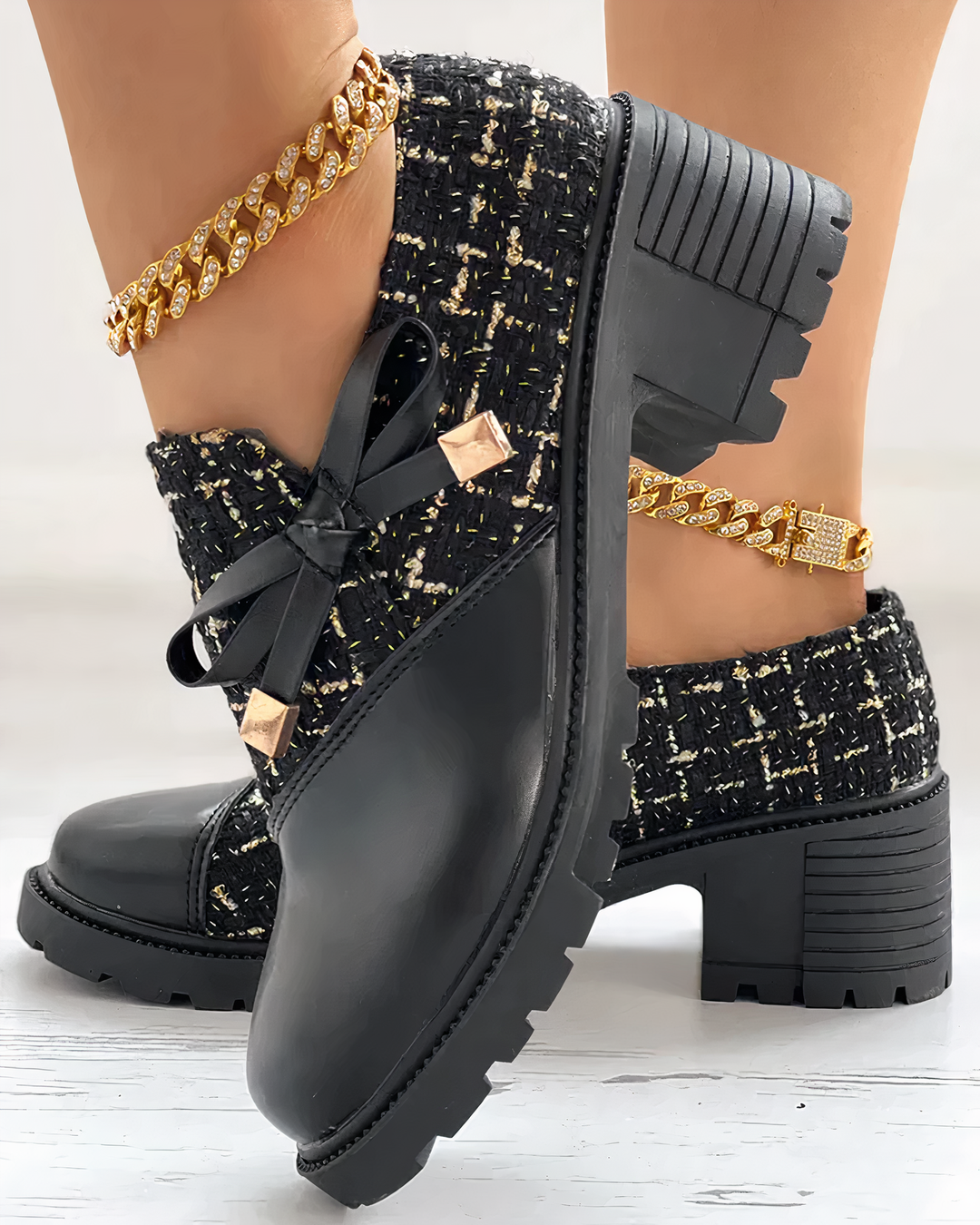 Levoire | Bottes Hautes Avec Embout Et Verrouillage Latéral Noir