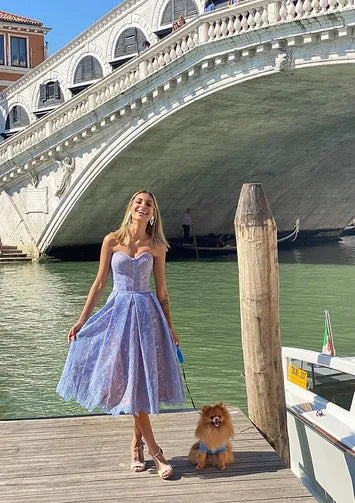 Levoire | Robe De Cocktail Sans Épaules Satin Femme
