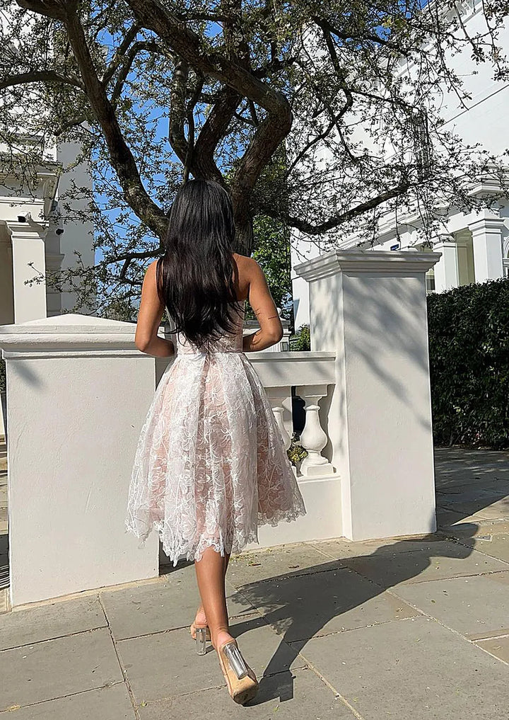 Levoire | Robe De Cocktail Sans Épaules Satin Femme