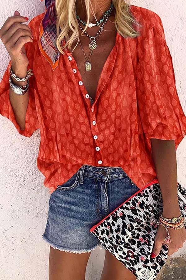 Levoire | Chemise Décontractée Élégante Orange