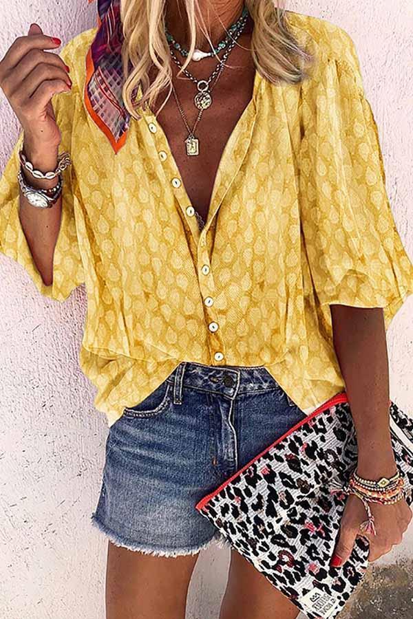Levoire | Chemise Décontractée Élégante Jaune