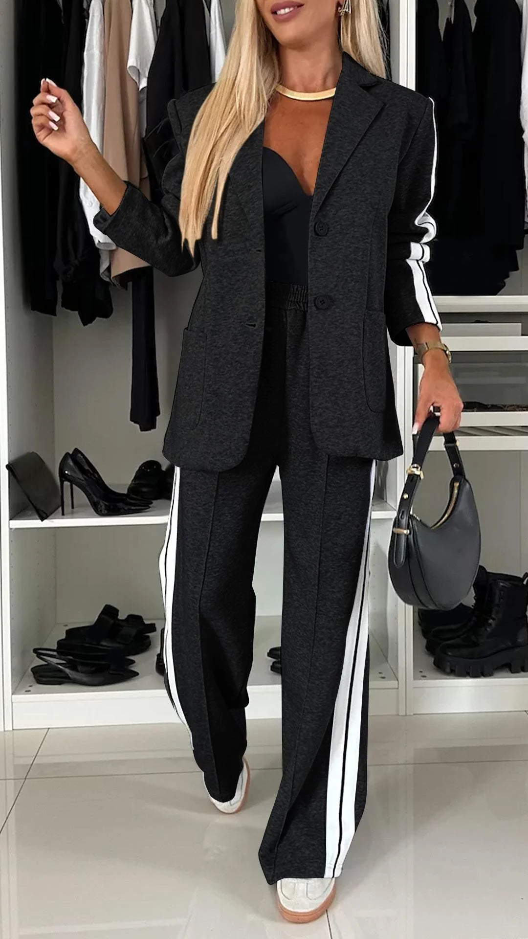 Levoire | Blazer Officiel Set Pour Femmes Noir
