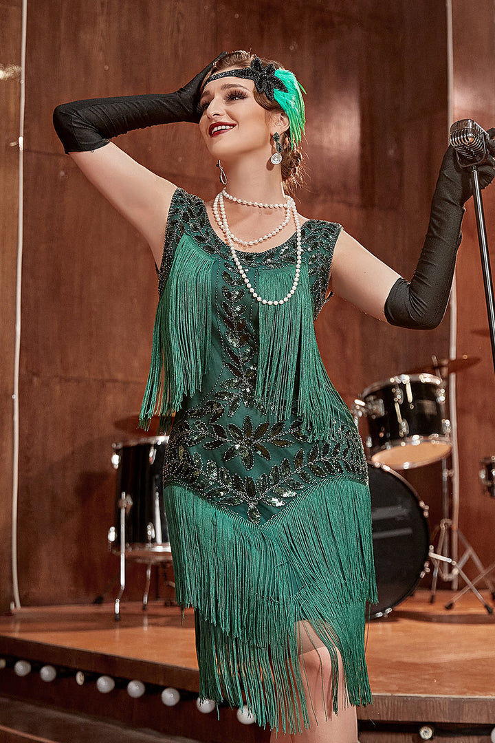 Levoire | Robe avec paillettes et franges