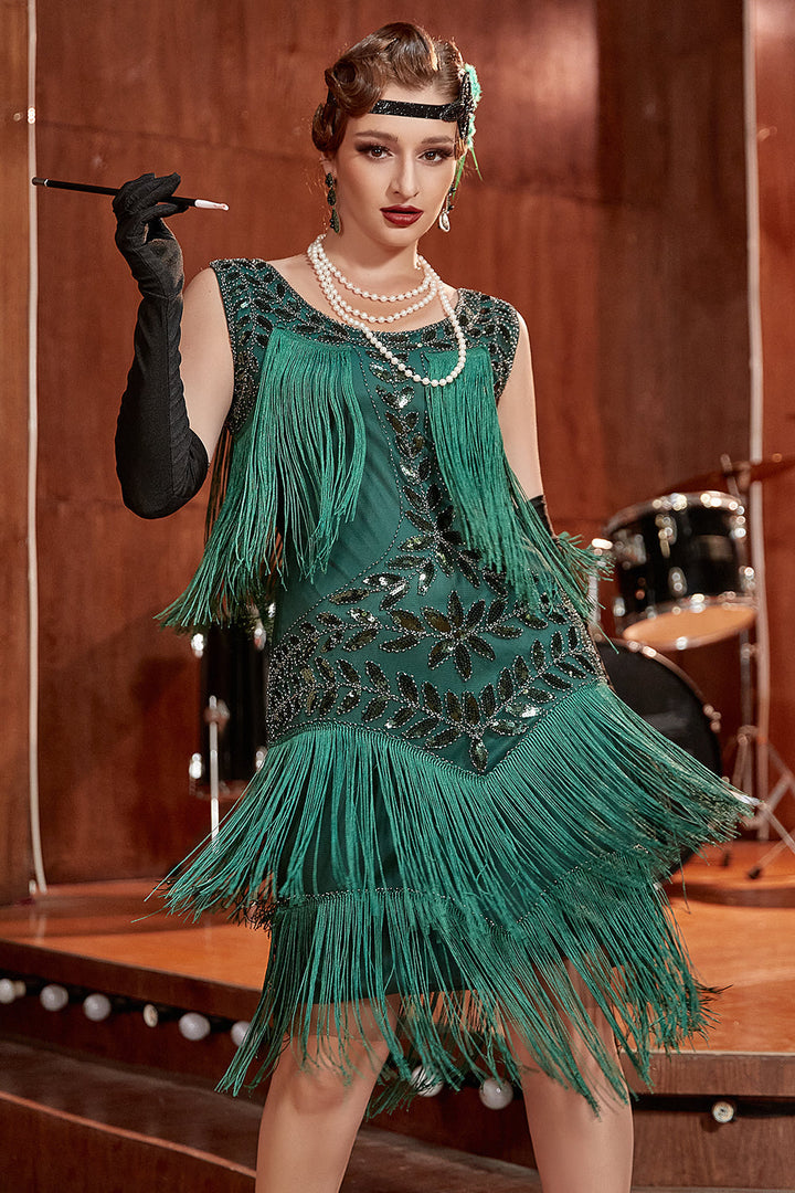 Levoire | Robe avec paillettes et franges