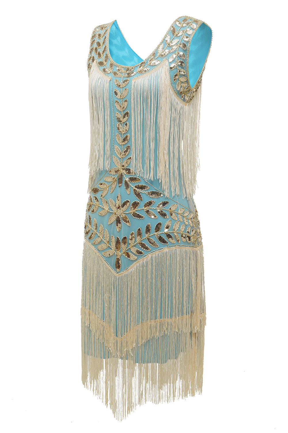 Levoire | Robe avec paillettes et franges