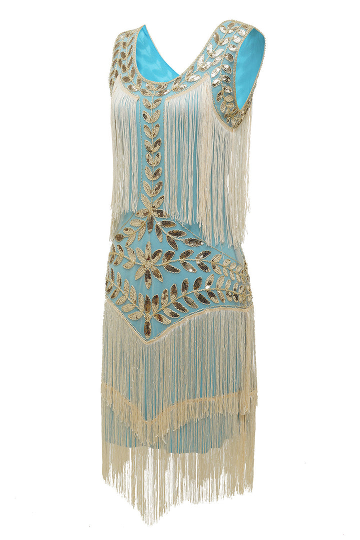 Levoire | Robe avec paillettes et franges