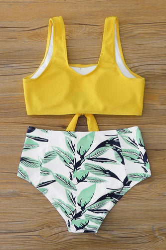 Levoire | Imprimé Rib Nœud Avant Taille Haute Bikini