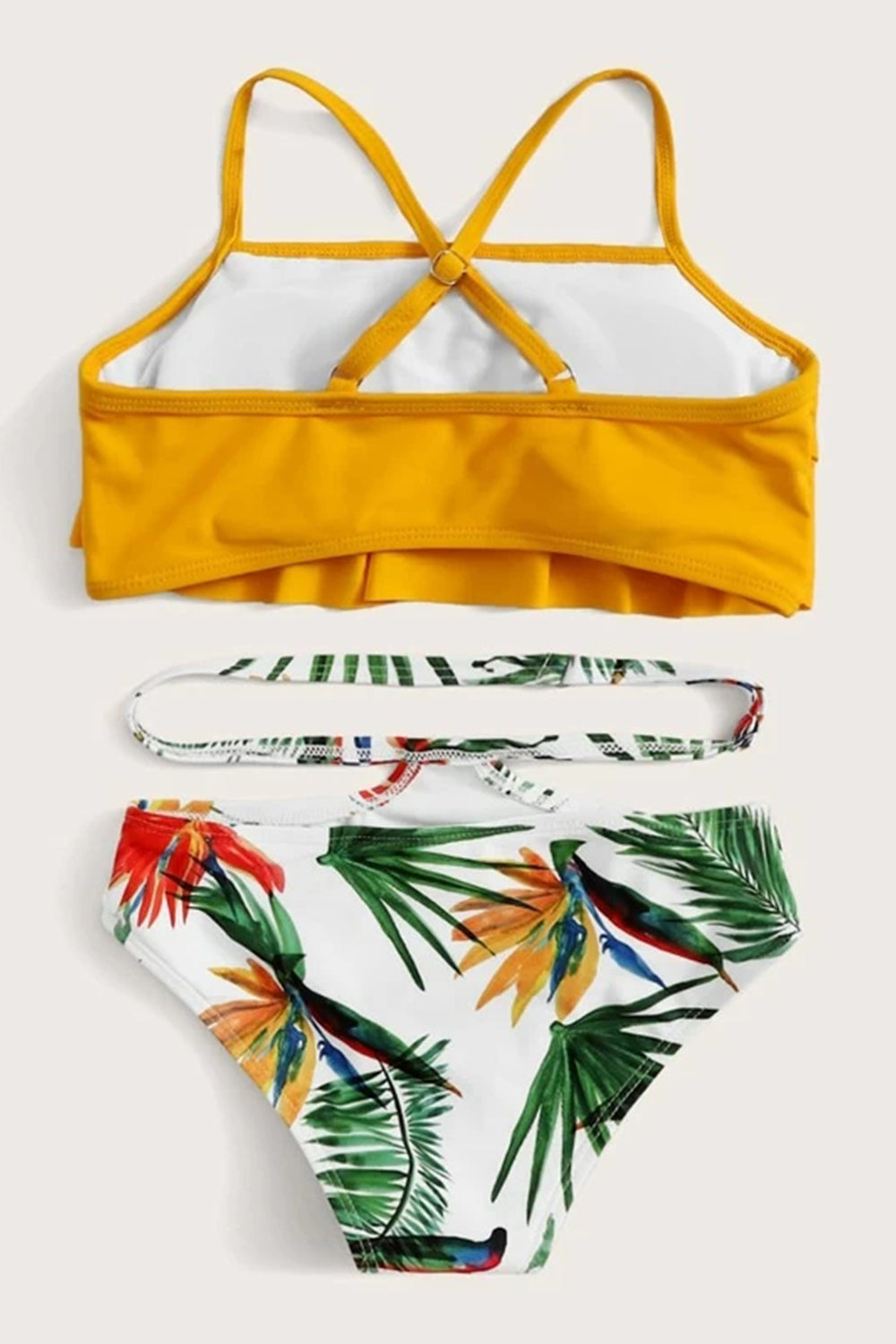 Levoire | Haut à couches à motifs avec bikini tropical aléatoire