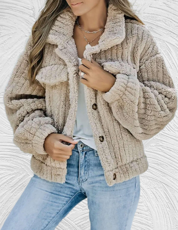 Levoire | Vestes D'Hiver Knusse Avec Imitation Bont Abricot
