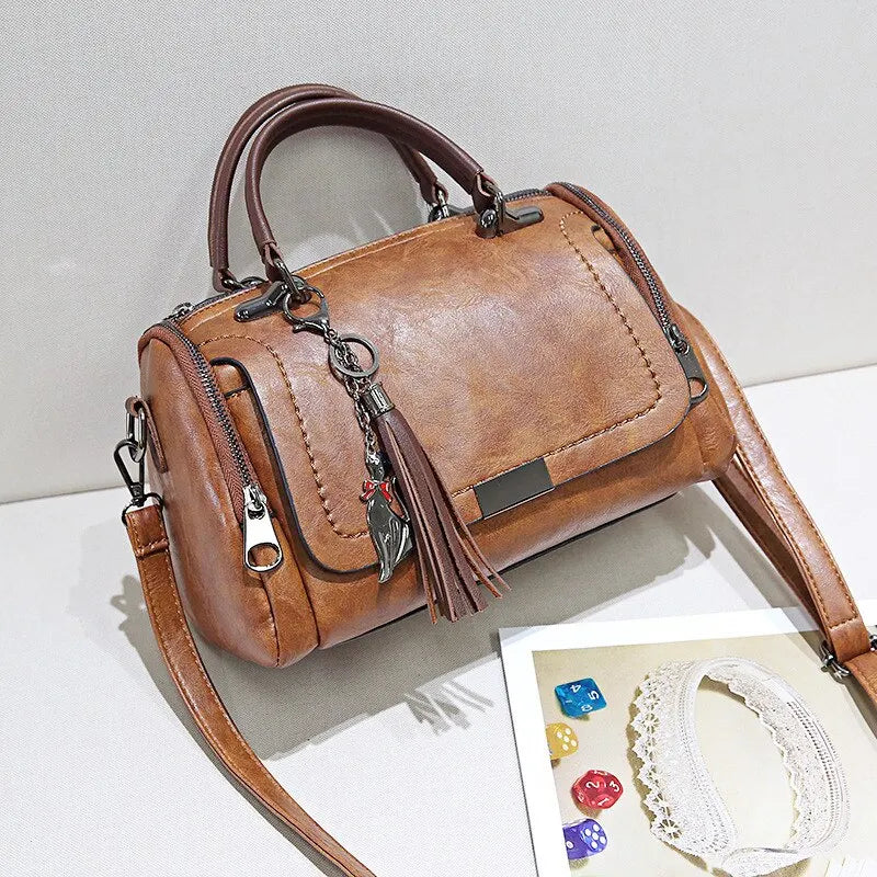 Levoire | Sac À Main En Cuir Rétro Avec Franges Pour Femmes