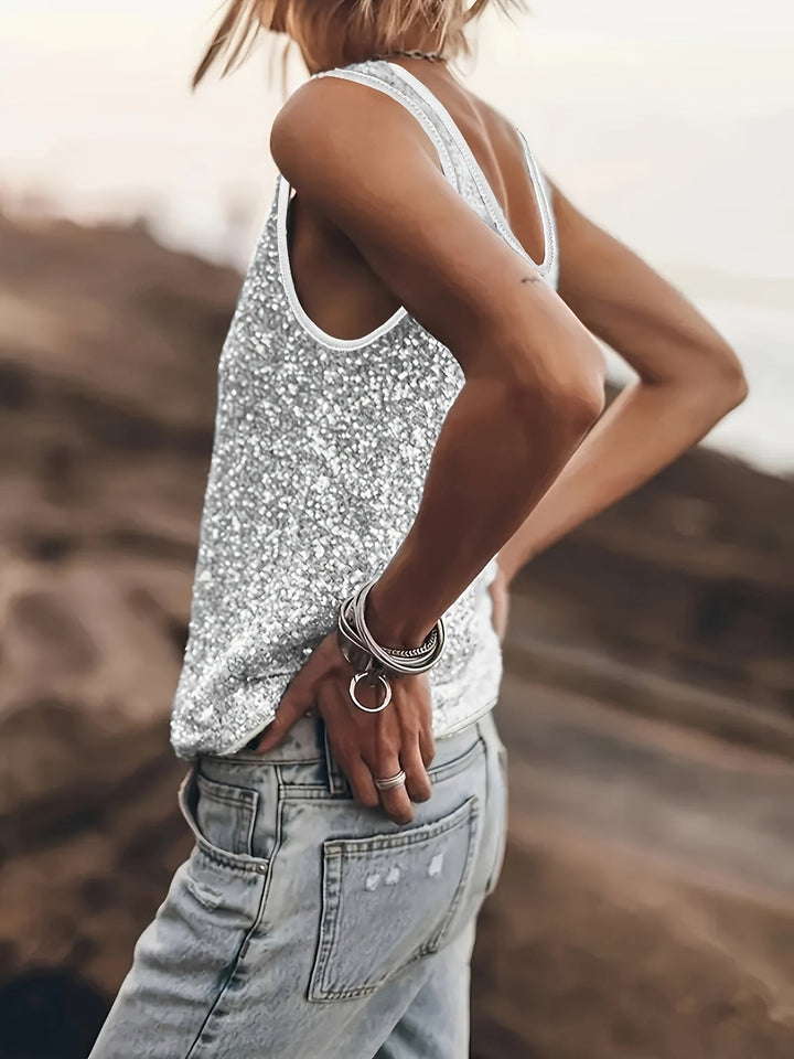 Levoire | Haut En Satin Sans Manches Pour Style Et Glamour