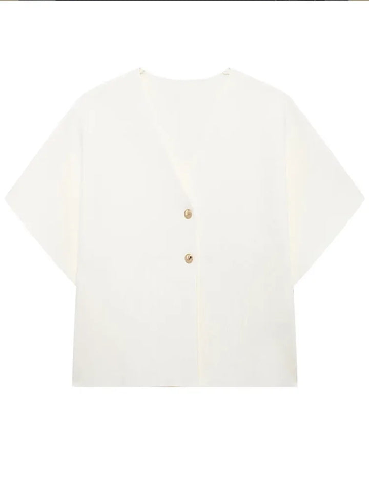 Levoire | Pull Top V-Navigation Blanc