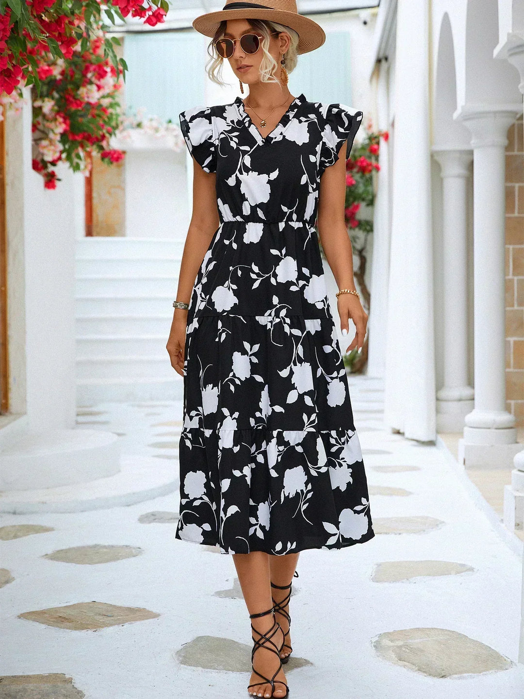 Levoire | Robe d'été élégante avec imprimé