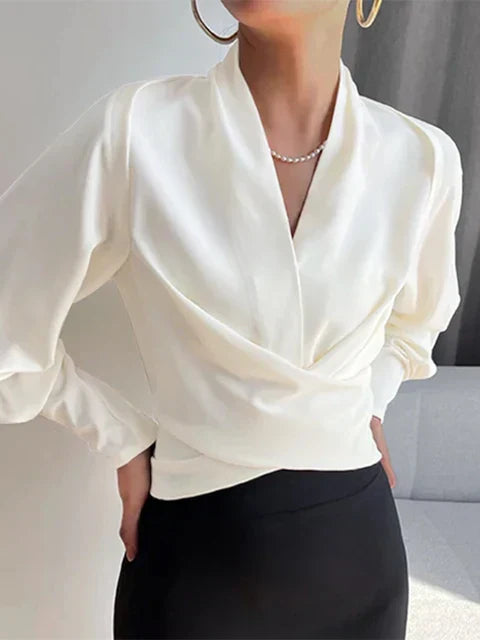 Levoire | Top En Satin Scintillant Blanc (encore 9 en stock)