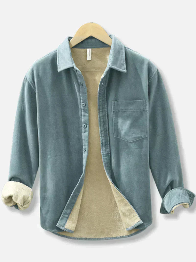 Levoire | Chemise En Velours Côtele Elegant Hommes Bleu clair
