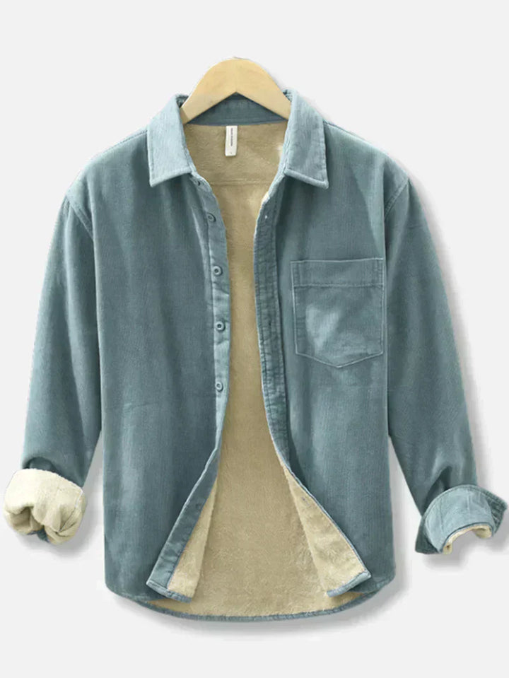 Levoire | Chemise En Velours Côtele Elegant Hommes Bleu clair