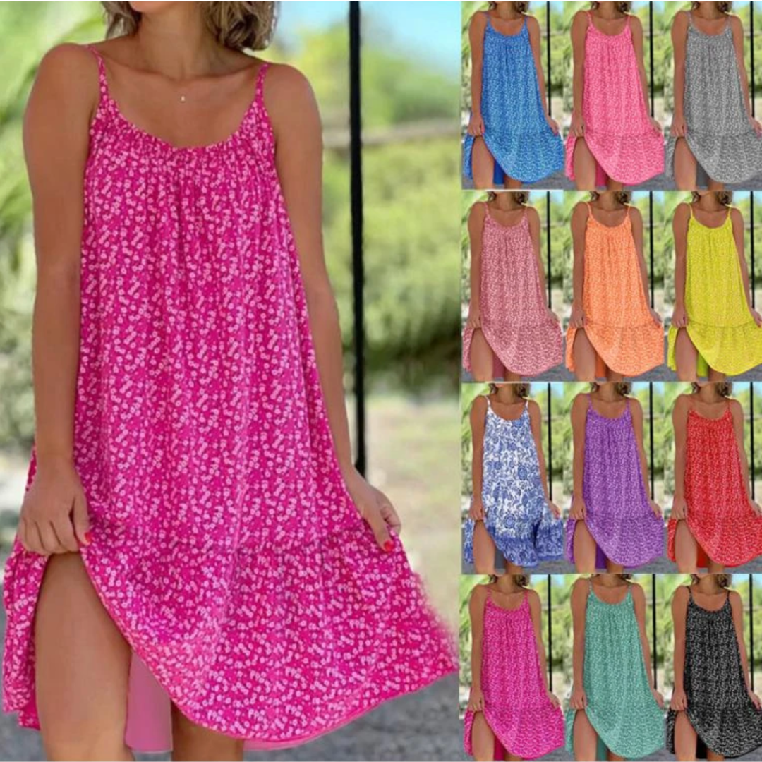 Levoire | Robe D'Été Confortable - Impression Florale Joyeuse