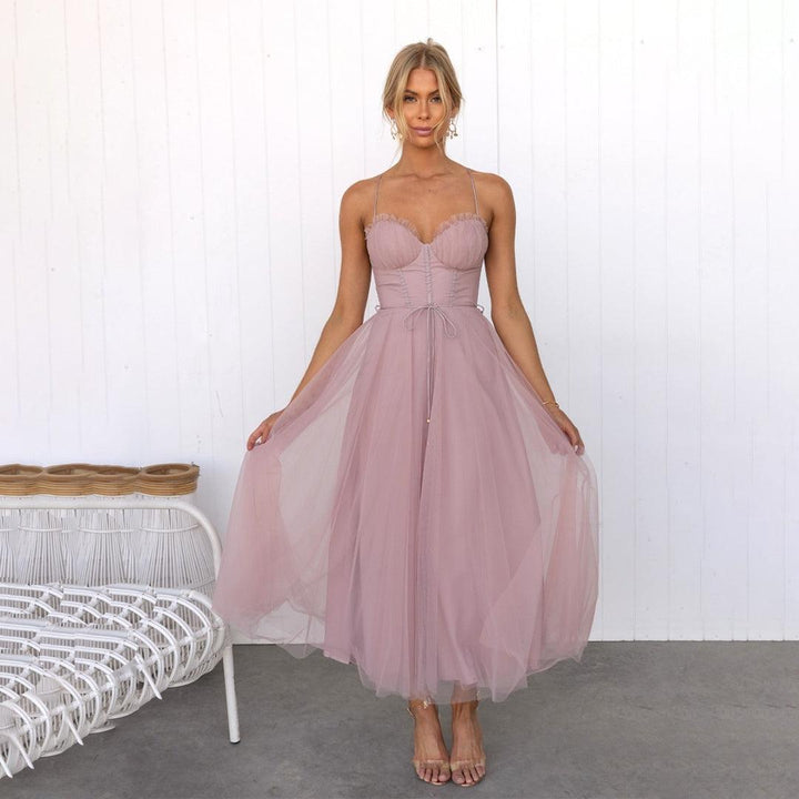 Levoire | Robe Midi Pour Femmes Vêtements De Fête Élégants Lila