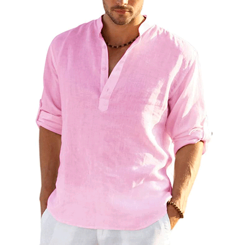 Levoire | Chemise En Lin Pour Hommes Unicolore