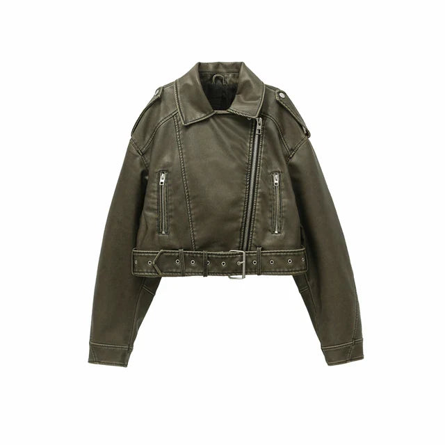 Levoire | Veste Bomber De Vendange Élégante Avec Fermeture Éclair Vert olive