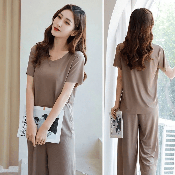 Levoire | T-Shirt Et Pantalon En Soie