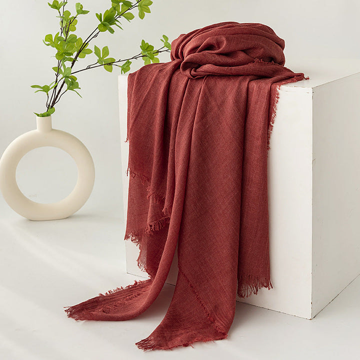 Levoire | Écharpe Douce Luxueuse Au Style Intemporel rouge foncé Une taille
