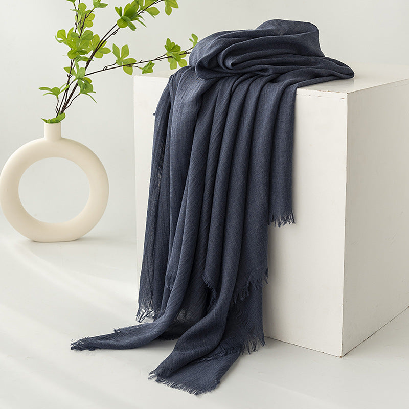 Levoire | Écharpe Douce Luxueuse Au Style Intemporel Bleu marine Une taille