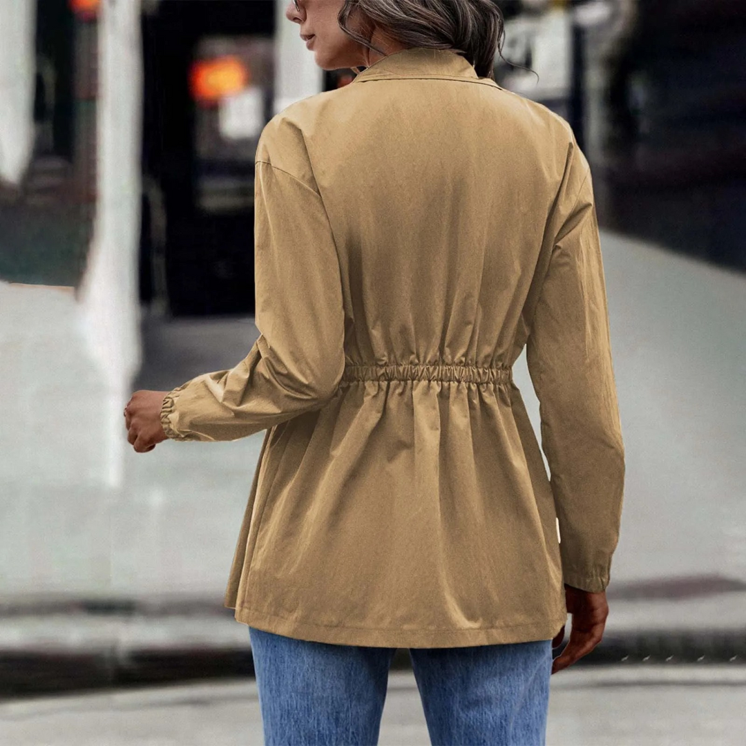 Levoire | Style Kaki Avec Bouton Long Veste D'Été