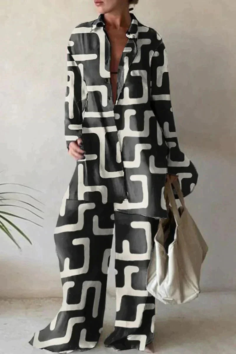 Levoire | Élégante Tenue Estivale En Lin Blanc-Gris