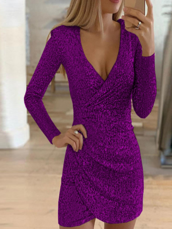 Levoire | Robe Glamour Élégante Luxe Polyester Violet