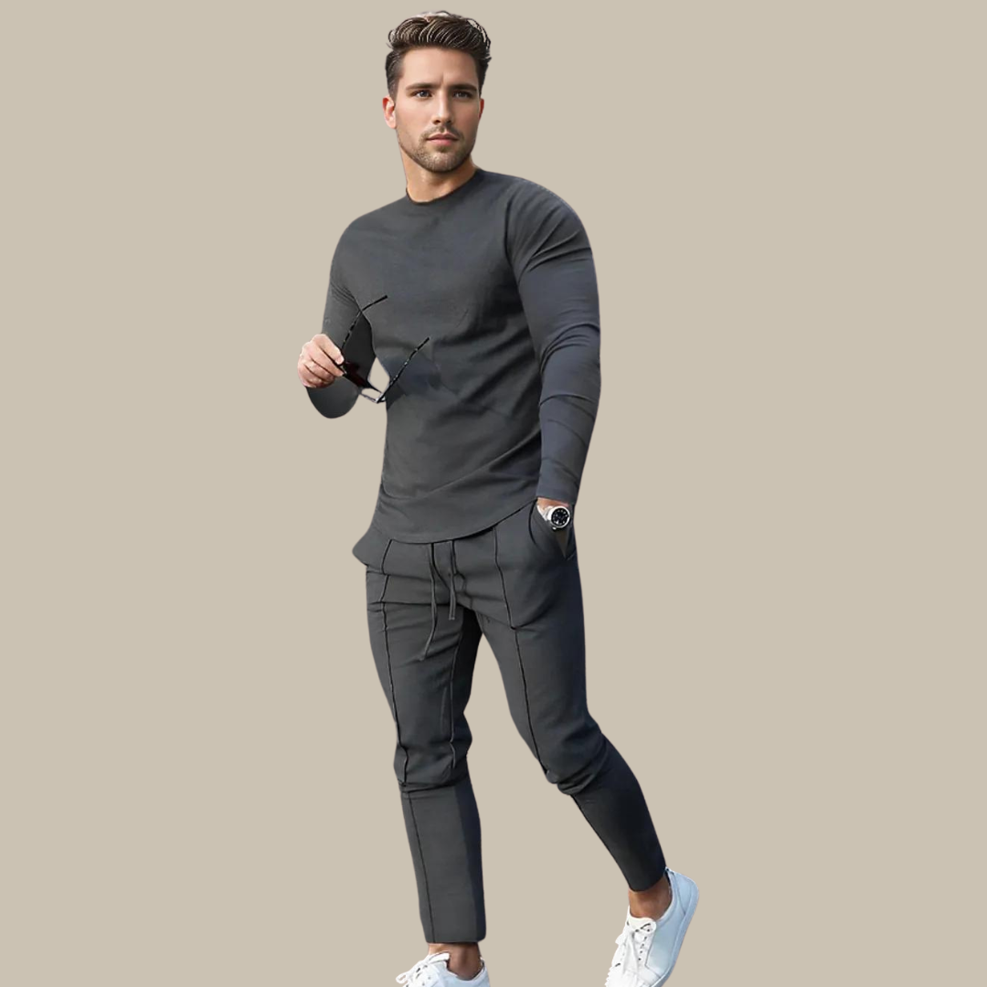 Levoire | Élégant Ensemble Pour Hommes 2 Pièces gris foncé