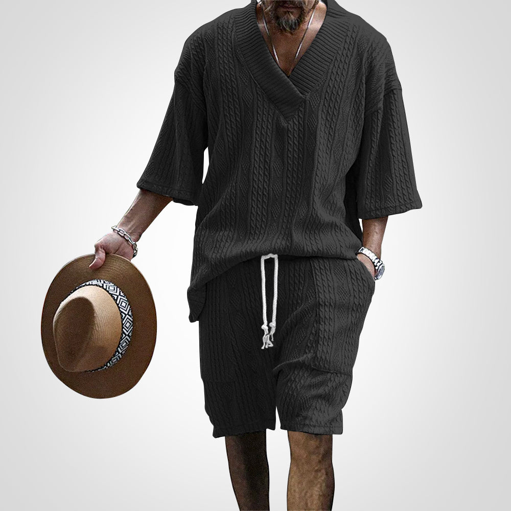 Levoire | Été Ensemble 2 Pièces Avec T-Shirt Et Shorts Noir
