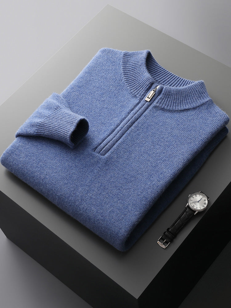 Levoire | Pull En Cachemire À Demi-Zip Bleu clair