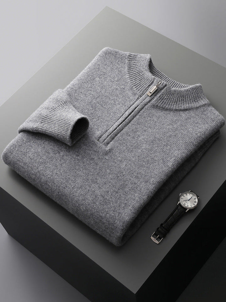 Levoire | Pull En Cachemire À Demi-Zip Gris