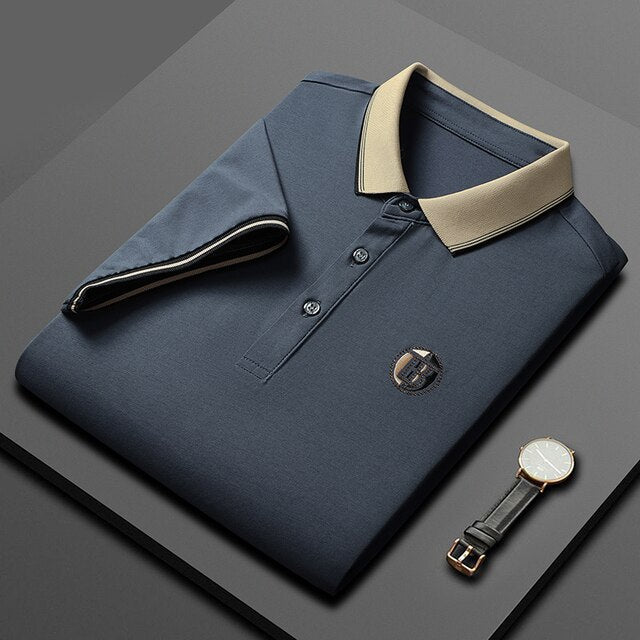 Levoire | Polo De Luxe Décontracté Pour Hommes Gris