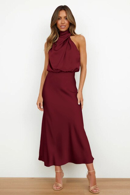Levoire | Robe de cocktail stylée Rouge bordeaux