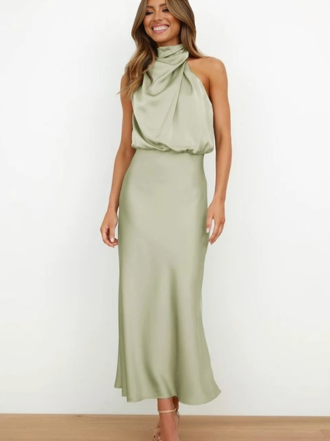 Levoire | Robe texturée moderne Vert clair
