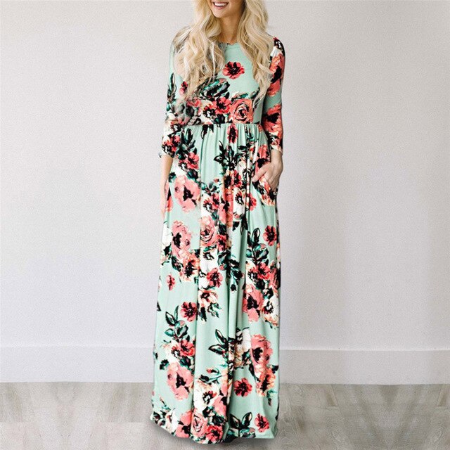 Levoire | Robe À Fleurs Pour Femmes Vert